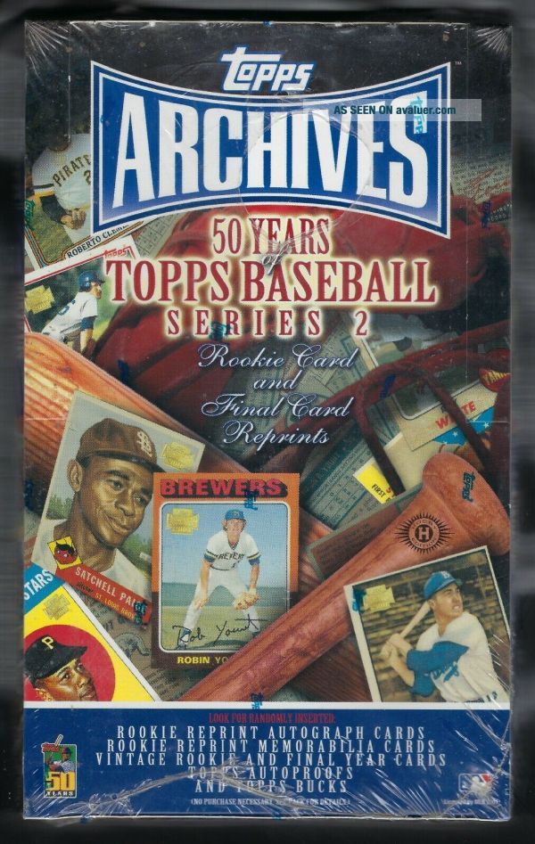 Topps History Box 2001 TOPPS ARCHIVES SERIES 2 BASEBALL FACTORY HOBBY BOX (STAINS ON BACK ...