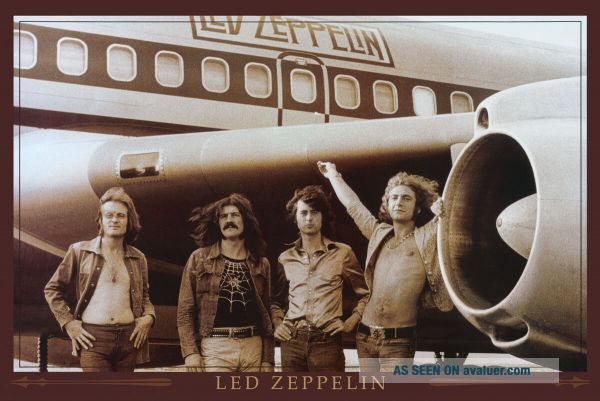 LED ZEPPELIN LIVE RARE NEVER OPENED POSTER MID 2000 ' S VINTAGE PAGE ...