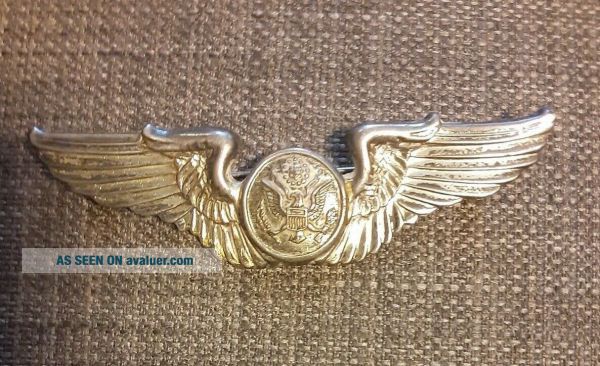 Vintage WWII Army Air Force Sterling Silver Wings | #27793625