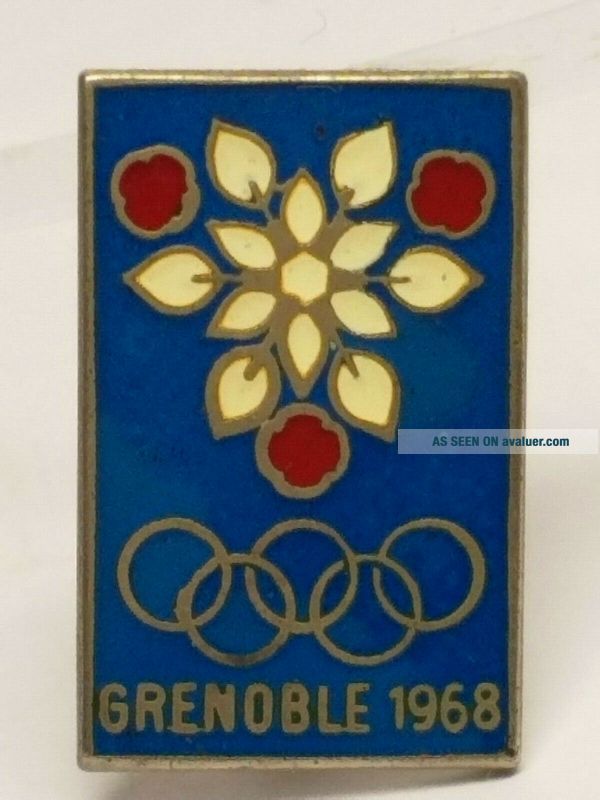 Badge (Pin's) Olympique Vintage - Jeux D'Hiver De Grenoble 1968 - Occasion - Fabriqué En France