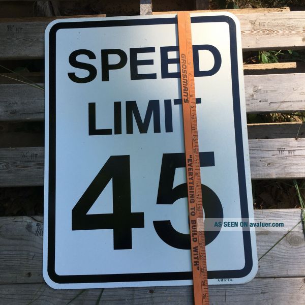 Speed Limit 45 Street Sign 24x18 Reflective Road Highway Sign Man Cave ...