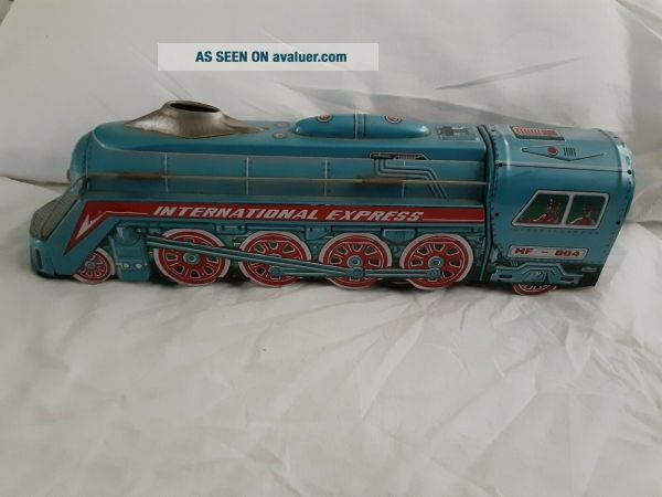 Vintage International Express Train Locomotive Friction Tin Litho Toy ...