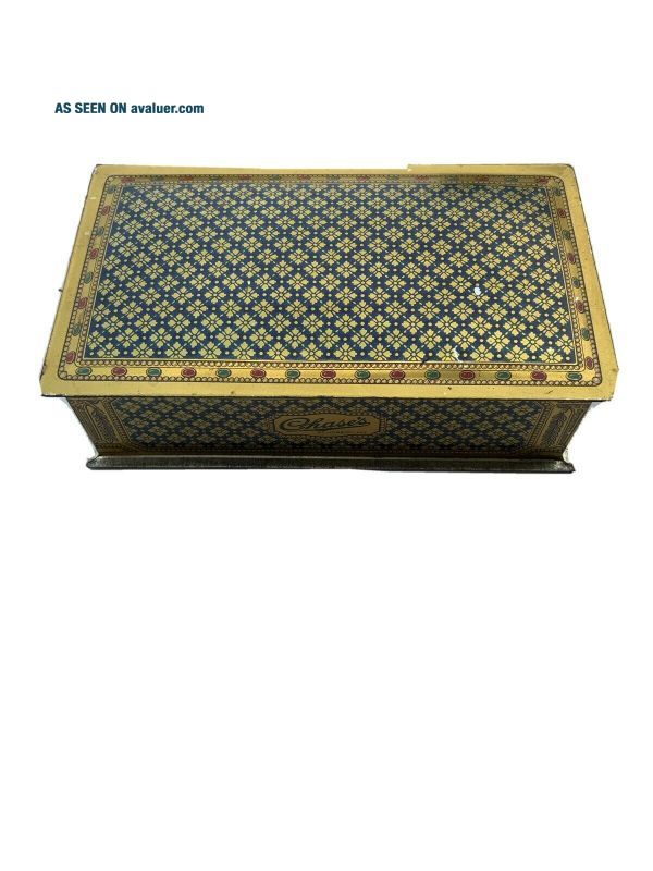 Vintage Chocolates Tin Box Chase’s Canco Weighted Cover