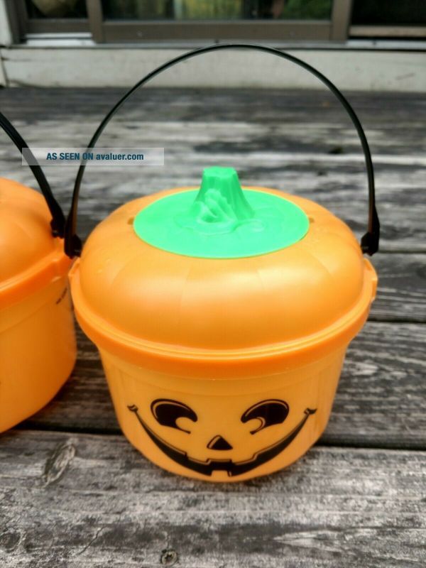 3 Vintage McDonald ' S Trick Or Treat Candy Bucket Jack - O - Lantern ...