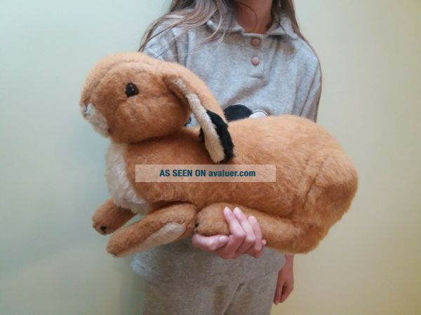 Merrythought Rabbit 1970s Vintage MERRYTHOUGHT RABBIT Large 18in Long Brown Mohair Bunny ...