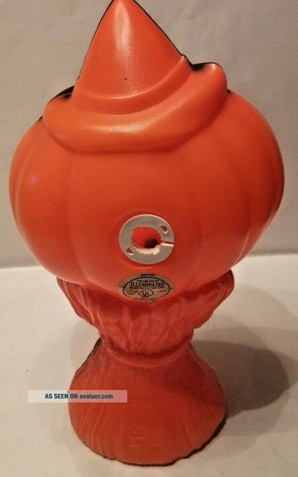 Vintage Pumpkin Blow Mold 1969 Empire Plastic Jack O Lantern