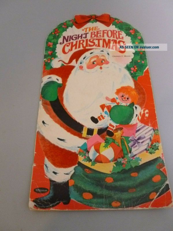 Vintage The Night Before Christmas Book Clement Moore Whitman 1968