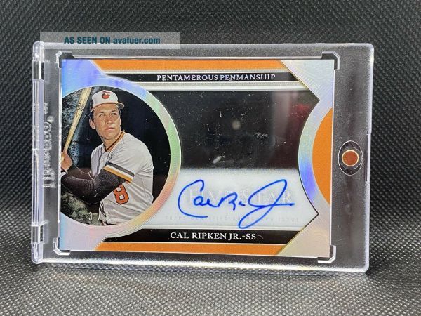 Cal Ripken J R Auto Card CAL RIPKEN JR 2020 TOPPS FIVE STAR PENTAMEROUS PENMANSHIP AUTO 3/3 ...