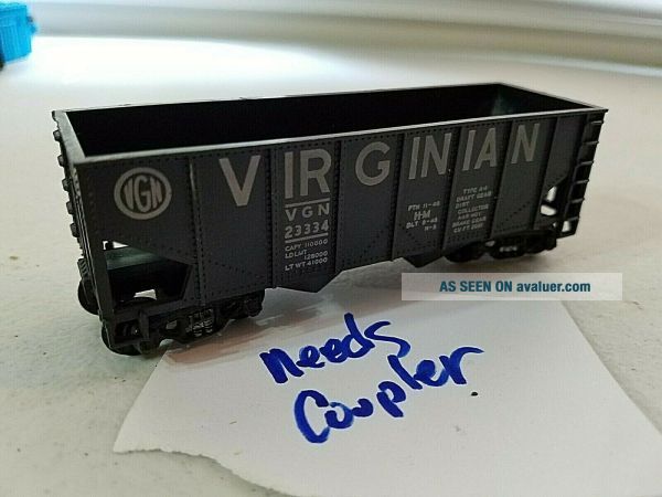 Ho Scale Box F1 HO TRAIN Scale BOX CAR VGN VIRGINIAN 2 Bay Hopper 23334 Black And ...
