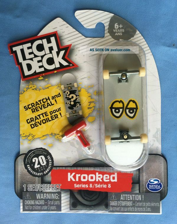 Tech Deck Rarest Board TECH DECK Ultra Rare Krooked B/W Series 8 Fingerboard Skateboard ...