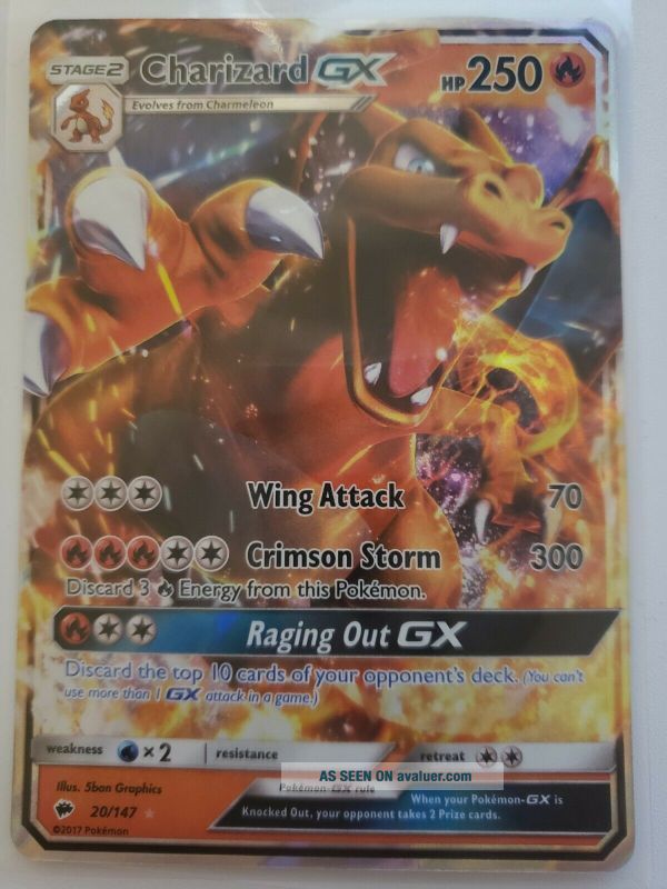 Charizard GX Ultra Rare 20/147 Burning Shadows Pokemon Card NM | #40195497