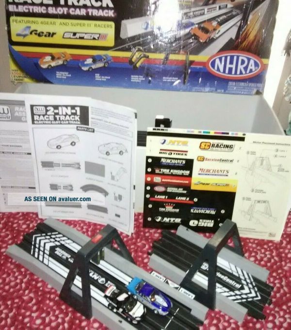 Auto World 2 - In - 1 Race Track - Drag Race And Stock Car Race Track ...