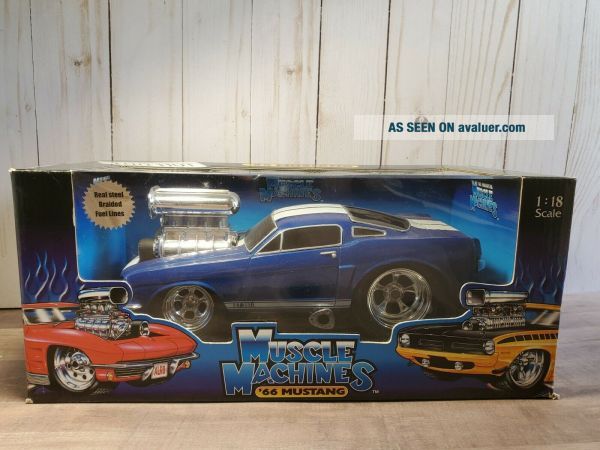 Muscle Machines 1966 Ford Mustang GT 350 1:18 Scale Diecast Model Car ...