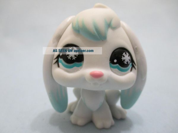 Lps Snow Rabbit Littlest Pet Shop Bunny Rabbit Lop Ear White Snowflake 685 Authentic ...