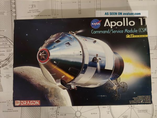 Dragon 1/48 Scale Apollo 11 Command Module And Service Module Model Kit ...