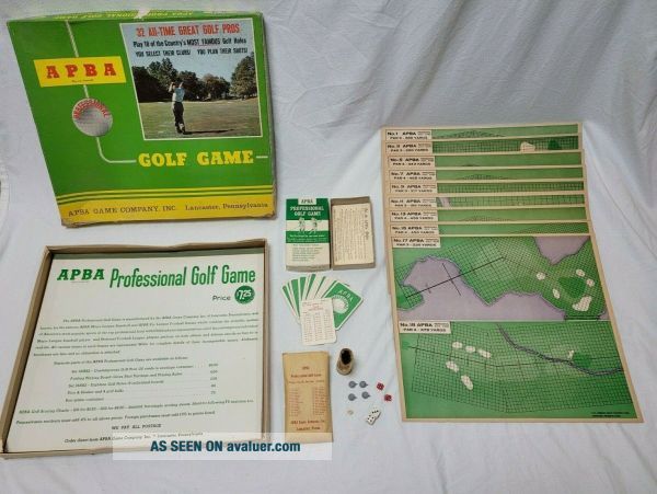 Vintage APBA Professional Golf Board Game - 32 Player Cards Complete ...