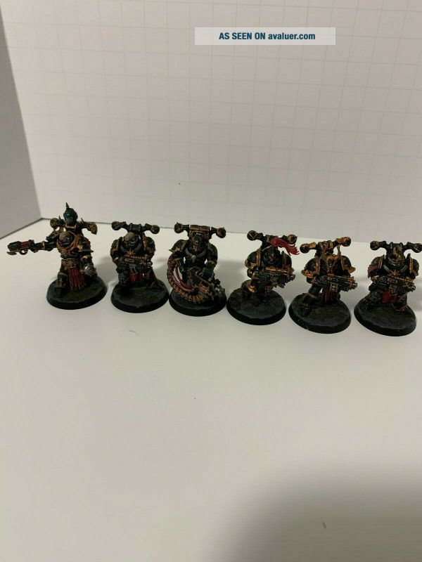 Warhammer 40K (6) Chaos Space Marines Black Legion Nicely Painted ...