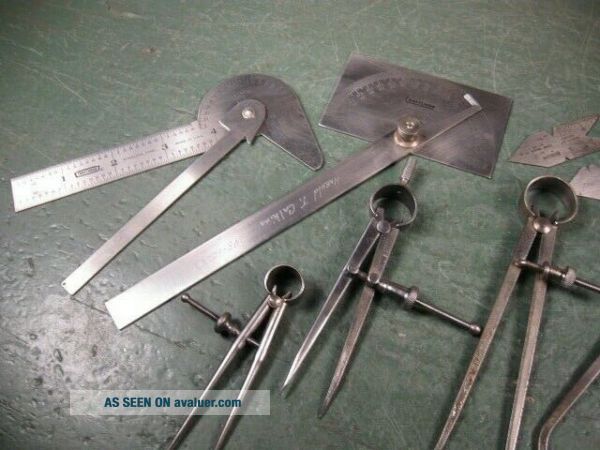 OLD VINTAGE MACHINING TOOLS MACHINIST CALIPERS AND OTHER MEASURING ...