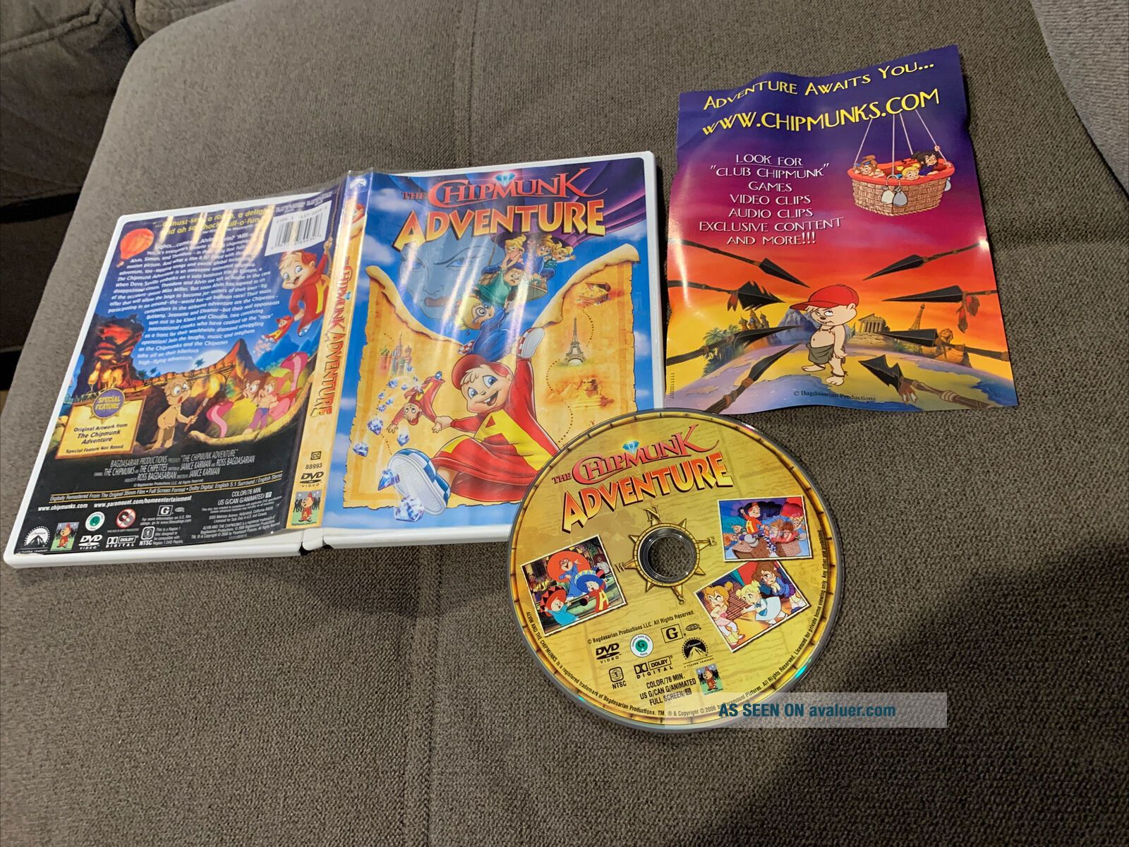OOP RARE DVD The Chipmunk Adventure Complete With Insert And Case ...