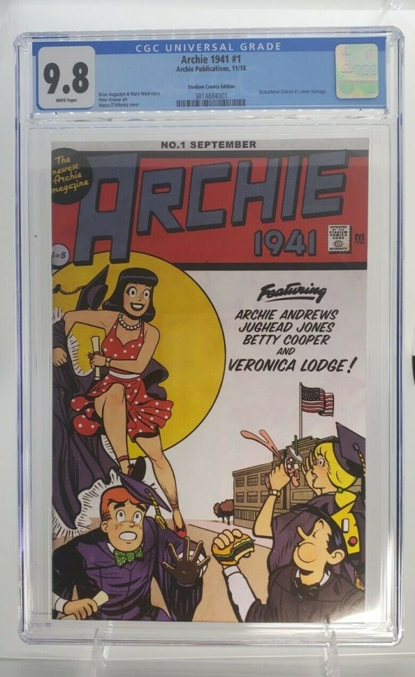Archie 1941 1 CGC 9. 8 Sensation Comics 1 Wonder Woman Homage Variant ...