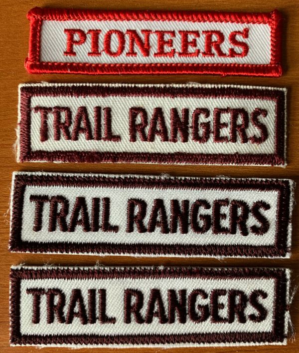 Royal Rangers Old Group Name Tab Patches (Pioneers, 3 Trail Rangers ...