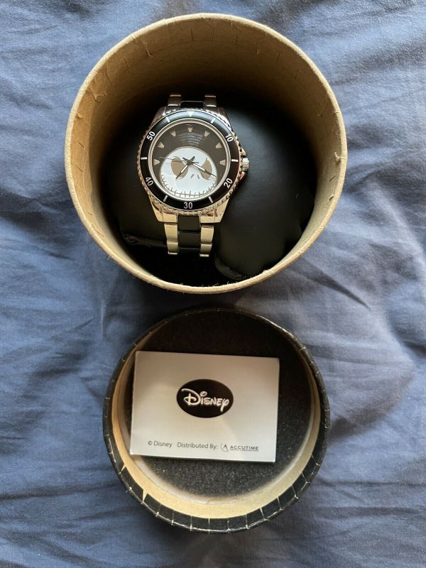 Disney Nightmare Before Christmas Accutime Watch Jack Skellington Face