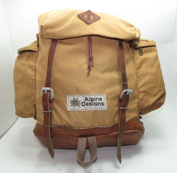 70s Vintage ALPINE DESIGNS Leather Bottom Rucksack Boulder Colorado ...