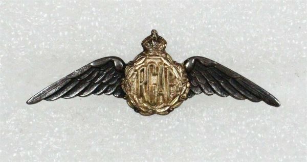 RCAF Royal Canadian Air Force Miniature Pilot Wings - GF & Sterling Pin ...