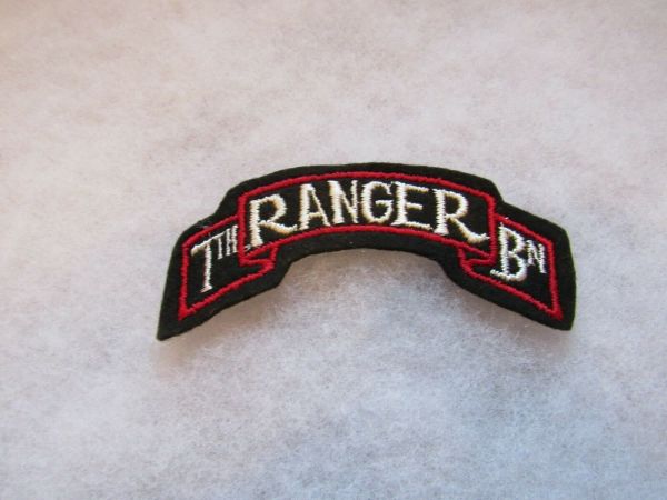 WWII US Army 7th Ranger Battalion Scroll Patch D | #53891850