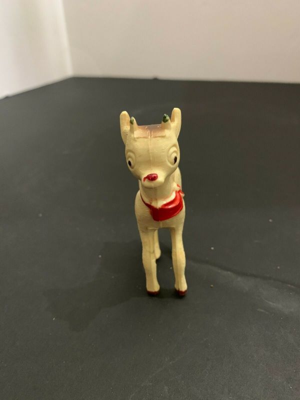 Vintage Rudolph The Red Nosed Reindeer Hard Plastic Christmas Tree ...