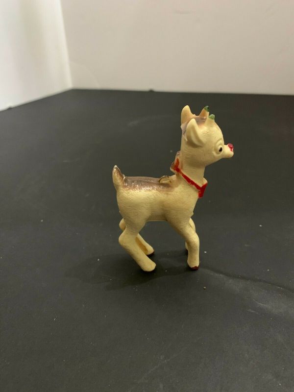 Vintage Rudolph The Red Nosed Reindeer Hard Plastic Christmas Tree ...
