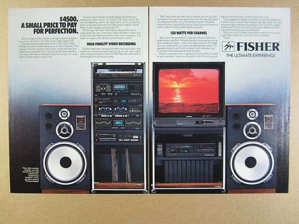 1985 Fisher 1585 Audio - Visual System Rack Stereo Tv Photo Vintage ...