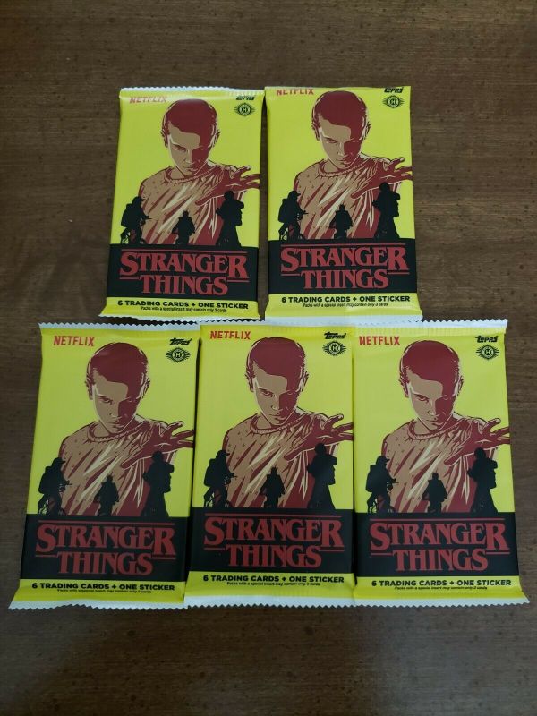 Stranger Things Collection Cards 5 Packs Of 2018 Topps Stranger Things Season 1 Hobby Trading Cards ...